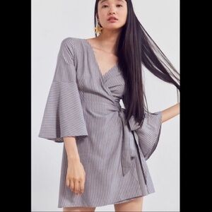 NEW! Ecote Striped Wrap Dress